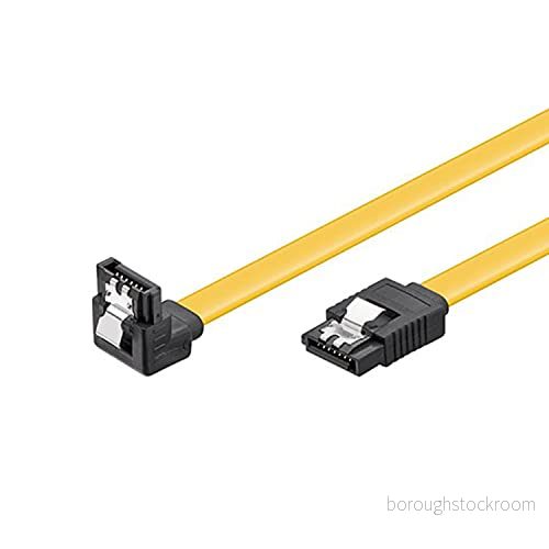 Goobay 95022 SATA-Datakabel för HDD och SDD - 6 Gbps - L-typ kontakt - 90° vinklad - 0,7 m 4040849950223
