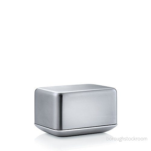 blomus BASIC smörburk rostfritt stål matt, 125 g smör, 63637, silver 4008832636370