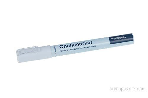 Europel Kritmarkör 3 mm, vit, 1 st, blisterkort, vändbar rund spets och kilspets 8713931365088