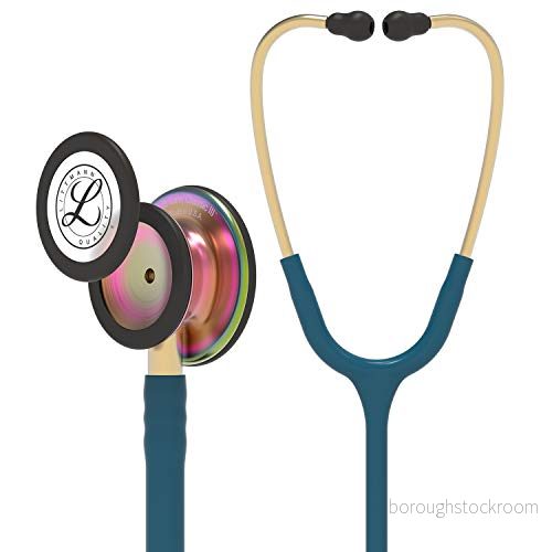 3M Littmann Classic III Övervakningsstetoskop, regnbågsfinish, karibienblå slang, 67,5 cm, 5807 707387789572