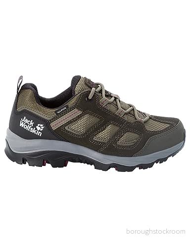 Jack Wolfskin Dam Vojo 3 Texapore Low W utomhusskor, Khaki vinröd, 40.5 EU 4064993476668