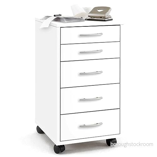 FMD furniture 336 001E, sidobehållare i utförande, vitt, mått ca 33 x 63,5 38 cm (BHT), melaminharts belagd spånskiva 4029494114402