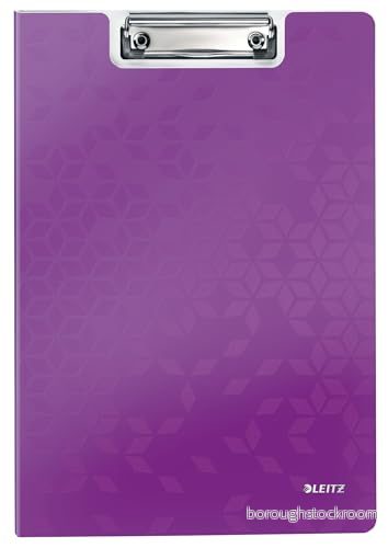 Leitz WOW Skrivplatta Med Omslag, A4, Lätt Polyskum, Lila Metallic, 41990062 4002432106738