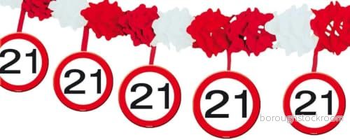 Folat 21 års trafikskyltpendel med hängare 8714572052207