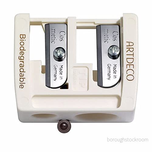 ARTDECO Double sharpener för träpennor, hållbar sminkvässare 2 olika storlekar, beige 4052136115451