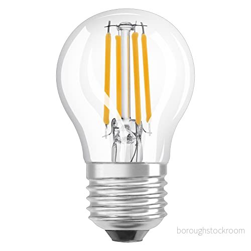 LEDVANCE Smart LED-lampa med Bluetooth Mesh, Clear Filament E27-lampa droppform, dimbar, varmvit (2700K), ersätter traditionella 40W-lampor, kontrollerbar Google & Alexa, 1-Pack 4058075609679