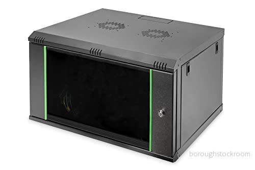 DIGITUS Nätverksskåp 19 tums rack 7U Väggmontage 600 mm djupt Bärförmåga 60 kg Dynamic Basic serien Svart 4016032257790
