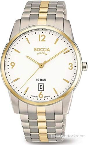 Boccia herr analog kvartsklocka med titanrem 3632 02 4040066254722