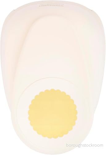 Vaessen Creative Motivstansare cirkel 2,5 x cm stansare för pysselpapper, tonpapper, scrapbookpapper eller decoupagepapper, vit/rosa 8716052232888