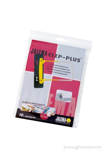 JalemaClip Plus, Jalema 5712600, arkivpärmar för sammansättning av dokument med upphängningsstift ringbok, 10 pack, gul/vit 8713739104179