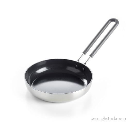 GreenPan Mini stekpanna, non-stick keramisk köksredskap, alla hällar + induktion, ugn- och diskmaskinsäker - Ø 14 cm, silver 4895156650157