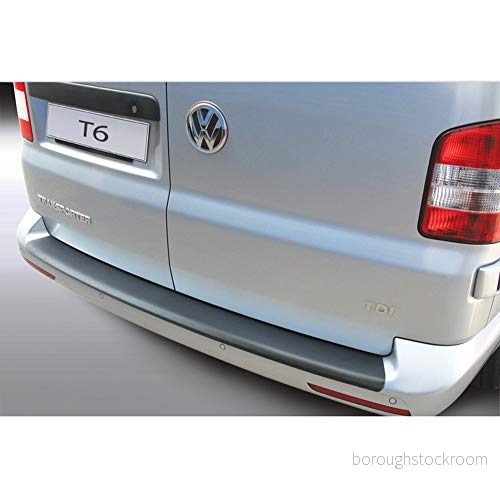 ABS bakre stötfångare skydd kompatibel med Volkswagen Transporter T6 Caravelle/Multivan 9/2015 bakdörrar svart, mattsvart 5015399658744