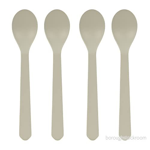 LÄSSIG Barnbestick barnsked set 4 delar utan melamin, BPA fri, tillverkad av biokomposit/spoon st geo, varmgrå 4042183986845