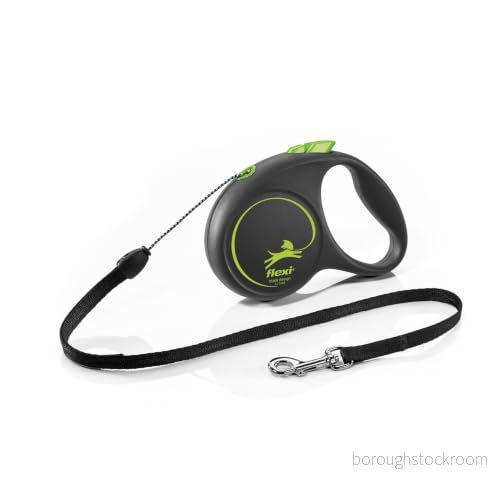Flexi Koppel Black Design S - 5 m - Grön - Max 12 kg 4000498033326