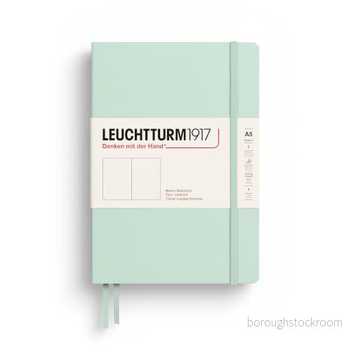 LEUCHTTURM1917 367258 Notebook Medium (A5), inbunden, 251 numrerade sidor, mintgrön, enkel 4004117625961