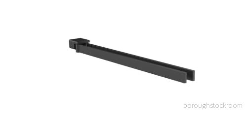 emco LOFT handdukshållare tvåarmad för väggmontering, svängbar i aluminium, högkvalitativ handduksstång två handdukar, matt svart 4018445115773