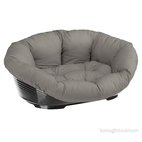 Ferplast Hundsäng, hundsoffa, kattsäng, hundmatta, SOFA, 10 plastkorg med tvättbar vadderad hundkudde, 96 x 71 H 32 cm. 8010690097589