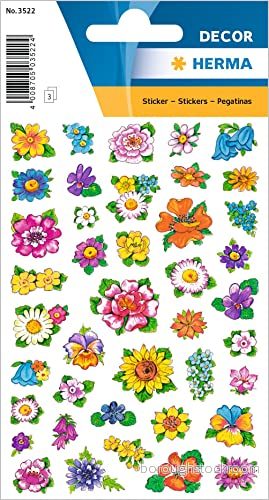 Herma dekal av papper, självhäftande Blumenköpfe 4008705035224