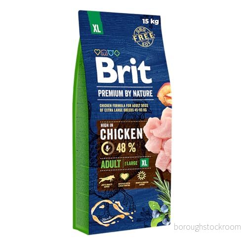 Brit Premium by Nature Adult XL 15kg, Vuxen, Jätte (> 45kg), Kyckling, Lax, 15 kg 8595602526529