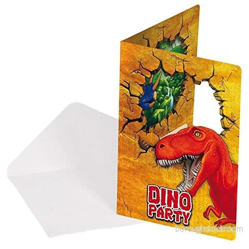 Folat Dinosaurieinbjudningar 6 stycken 8714572618601