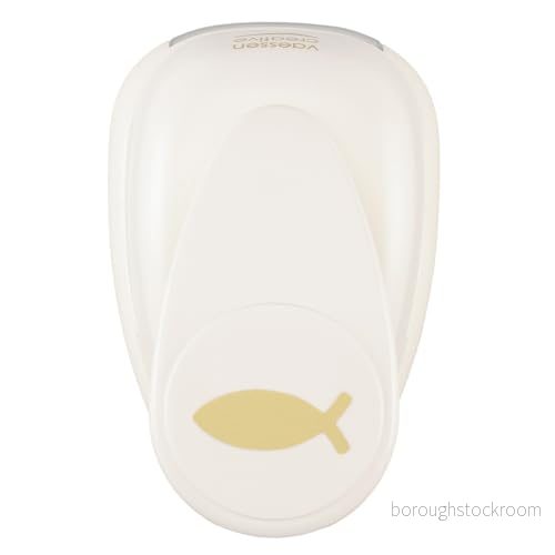 Vaessen Creative motivstansare stor fisk, jumbo stansare motivhålslag Utskärning 5 cm bred, metall, lila, 1,9 x 4,9 8716052168026
