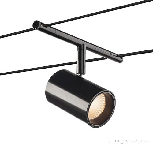 SLV Vajersystem Spot TENSEO NOBLO / spot, LED-spot, takspotlight, taklampa, inomhusbelysning 2700K 8,5W 420lm svart 36 grader 4024163229074
