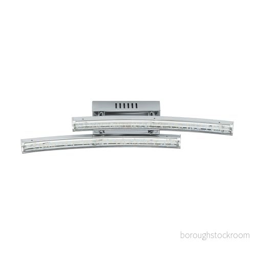 Eglo Pertini LED vägglampa, 2 ljuskällor, väggstrålkastare inomhus av stål, aluminium och plast, vardagsrum, korridorlampa i krom, transparent 9002759960971