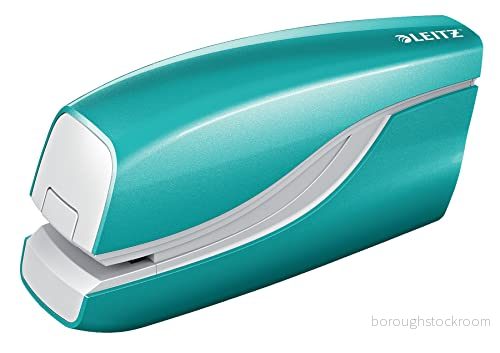 Leitz WOW Elhäftare, 10 ark, batteridriven, isblå, 55661051 4002432111343