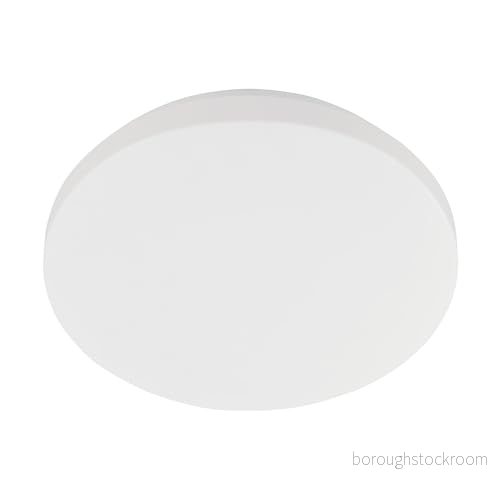 EGLO taklampa POGLIOLA, Ø 26 cm, vägglampa med 1 ljuskälla, LED i metall och vit plast, vardagsrumslampa, kökslampa, kontorslampa, för hallen 9002759755010