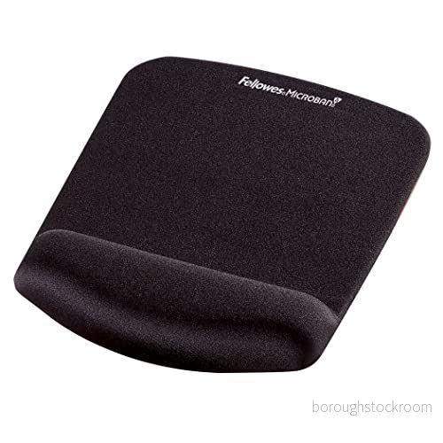 Fellowes Ergonomisk matta med handledsstöd PlushTouch™, supermjuk handledsstöd, gel och minnesskum, svart 43859718917