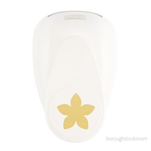 Vaessen Creative Motivstansare blomma 4,6 x 4,8 cm stansare för pysselpapper, tonpapper, scrapbookpapper eller decoupagepapper 8716052106240