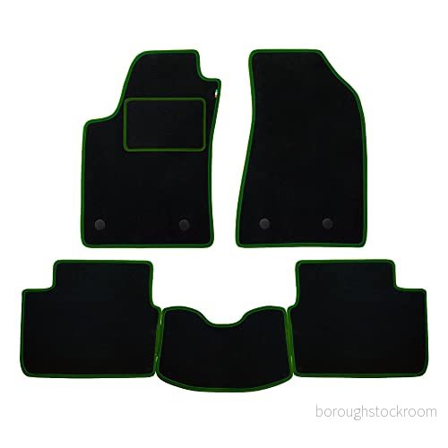 Set Mats för FIAT 124 SPIDER från år 2015 och framåt i bilmatta Made in Italy SVART Board Grön 7421129554503