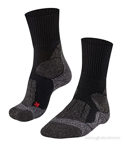FALKE dam Vandringsstrumpor TK1 Adventure W So ull funktionsmaterial tjock anti-blåsor 1 par, Svart Black-Mix 3010, 37-38 4004757544899