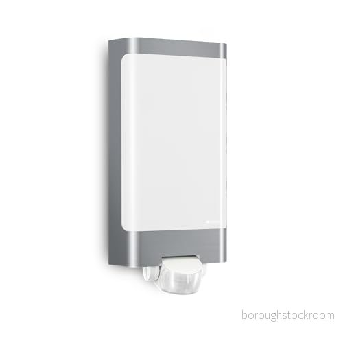 Steinel LED utomhuslampa L 240 S rostfritt stål, 9,3 W, vägglampa, varmvit, 180 rörelsedetektor, 10 m räckvidd 4007841010461