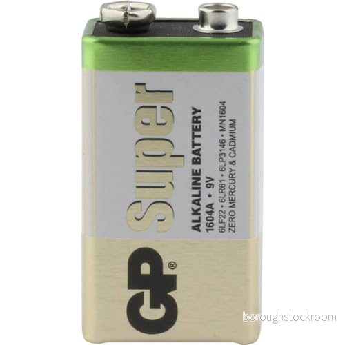 9V Batteri 1 pack 9 Volt Batterier 6LF22 1604A Super Alkaline GP Batteries 4891199002311