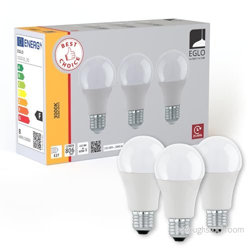 EGLO LED glödlampa A60 Standard 8.5W/830 806 lumen matt 3 pack E27 9008606275748