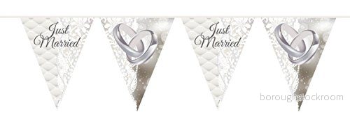 Folat Just Married Wedding Bunting 10 meter 8714572213646