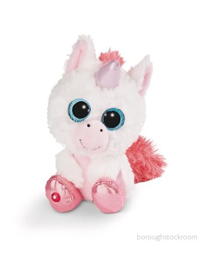 NICI Glubschis: Originalet Glubschis Enhörningen Milky-Fee 15 cm gosedjursenhörning med stora ögon fluffigt mjukisdjur glitterögon gosedjuret för älskare av gosedjur 45563 4012390455632