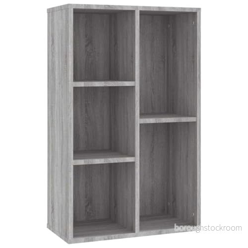 Bokhylla/skänk grå sonoma 50x25x80 cm konstruerat trä 8720845735340