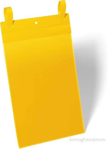 Durable 175004 Plastficka A4S med fästband, gul, 50 stycken 4005546997070