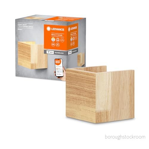 LEDVANCE Armatur: för vägg, Dekorativ vägglampa med WIFI-teknik / 7 W, 220…240 V, Tunable White, 3000…6500 K, material: trä, IP20, förpackning 1 st. 4058075574250 LEDVANCE Armatur: för vägg, Dekorativ vägglampa med WIFI-teknik / 7 W, 220…240 V, Tunable White, 3000…6500 K, material: trä, IP20, förpackning 1 st. 4058075574250