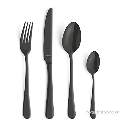 Amefa Austin 24 piece Cutlery Set 6 People Matte Black 8711155454373
