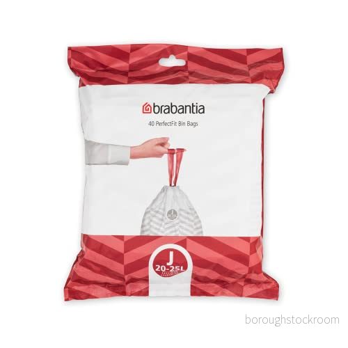 Brabantia Müllbeutel PerfectFit Multipack, Vit Kod J, 40 Påsar 8710755115608