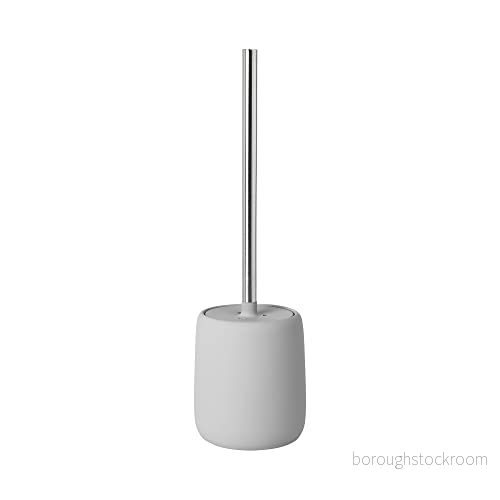 blomus SONO toalettborste av keramik/plast, mikrochip, toalettdekor, mjuk touch, hygienisk, fristående och hållare badrumstillbehör (H/B/D: 39 x 11 cm, Microchip, 69064) 4008832690648