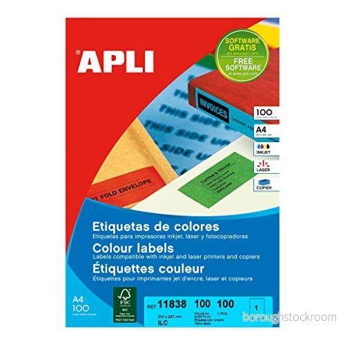 APLI 11838 etiketter gul 8410782118381