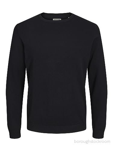Jack & Jones Ebasic Crew Neck Noos Stickad Tröja – Medium – Svart 5713736468727