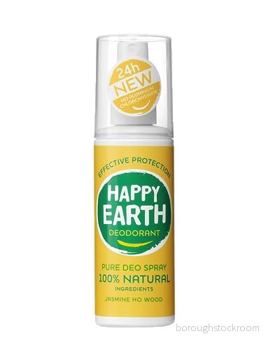 Happy Earth 100% naturlig deodorant spray Jasmine Ho Wood 100 ml 8719324667470