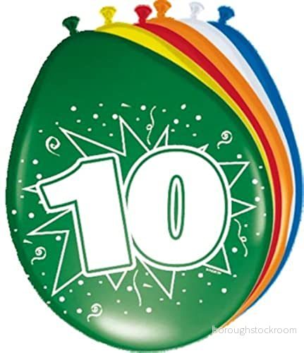 Folat 10 års ballonger 8 st 8714572082105
