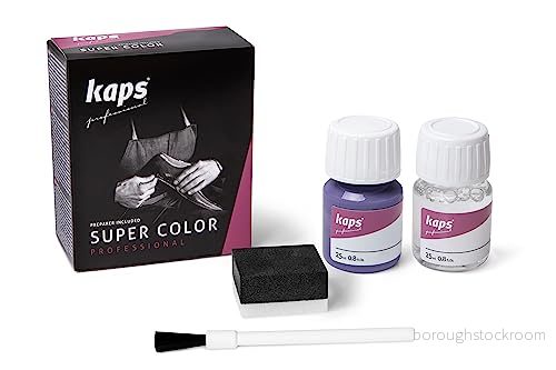Kaps Dye Super Color + Preparera (25 ml vardera), Professionell läderfärg För Naturläder, Konstläder och Tyg, näring Reparation av Läderskor i Olika Färger (123 - Lila) 5908226922876