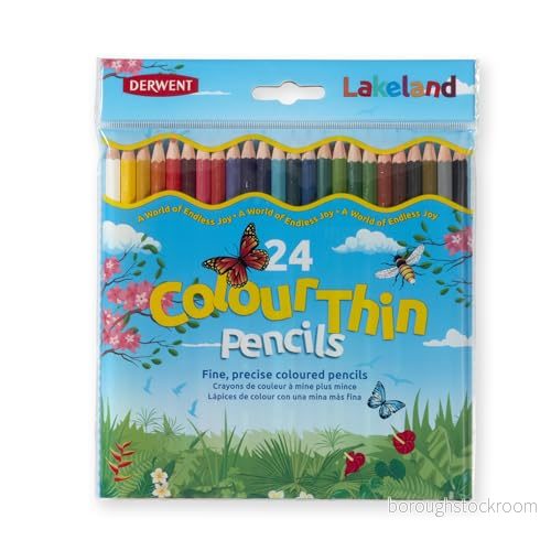 Derwent Lakeland Colourthin Färgpennor, Blandade Färger, 24 Pack, 700269 5028252092593